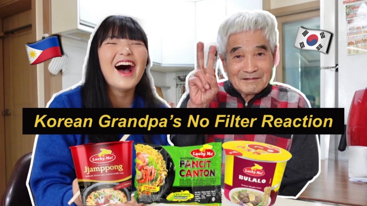 Korean Grandpa Tries Filipino Noodles for the First Time ! (Sungit pero Mabait 🤣) Ep 3
