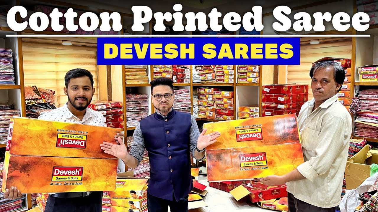 Biggest Cotton Printed Saree Manufacturer & Wholesaler in Burra Bazar - DEVESH SAREES KOLKATA 🔥🔥