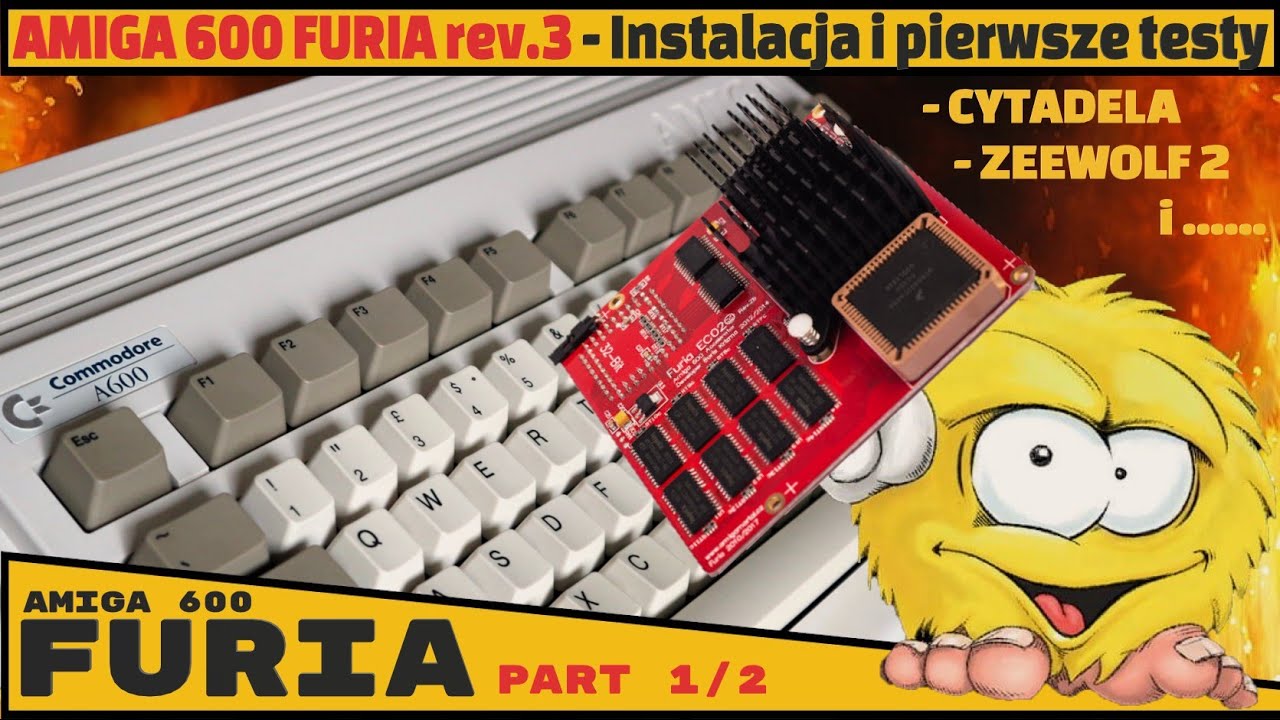 Amiga 600 FURIA rev.3 - mocny upgrade A600. Instalacja i pierwsze testy🔥1/2