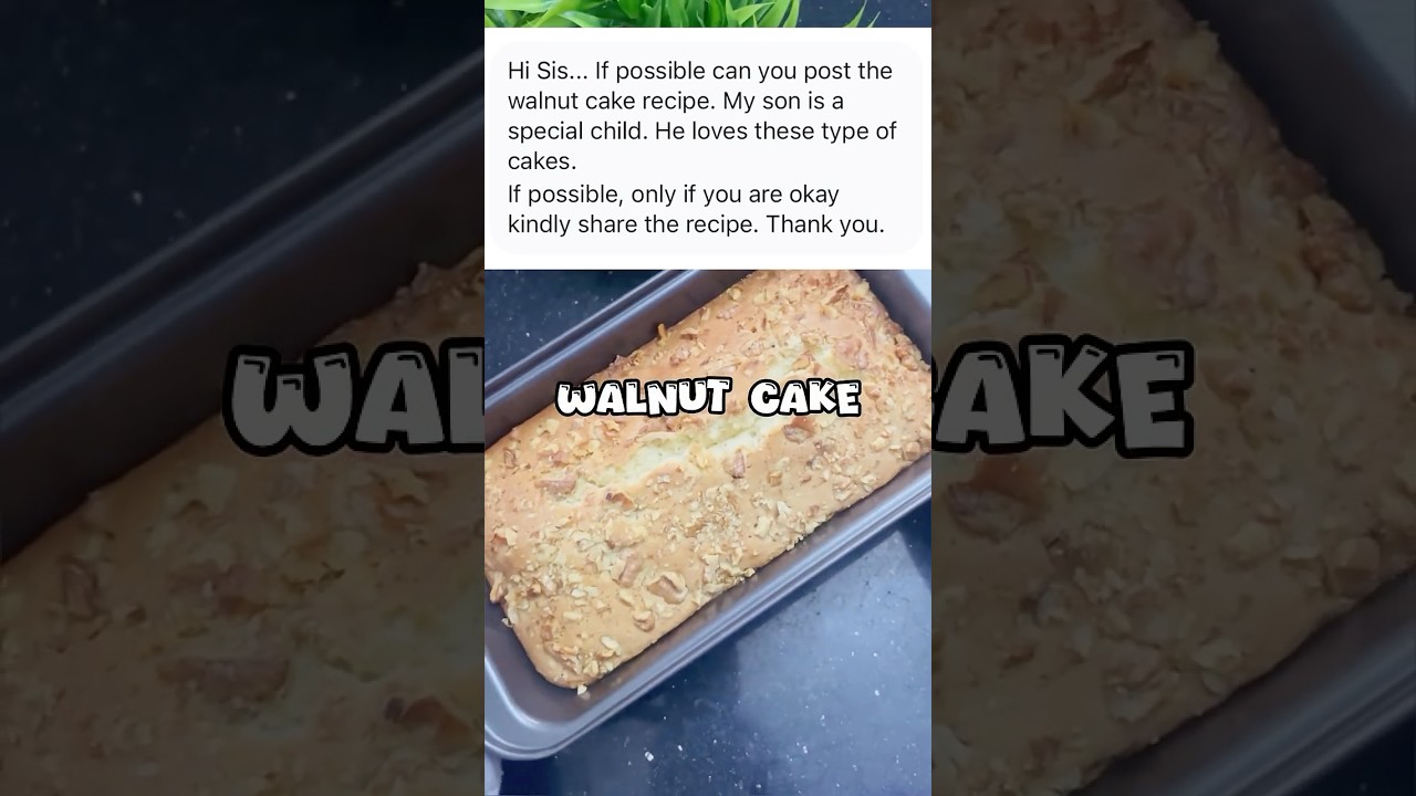 Walnut Cake Recipe✨ #shorts #walnutcakerecipe #recipe #bakingvideos #bakingrecipes #walnutcake #cake