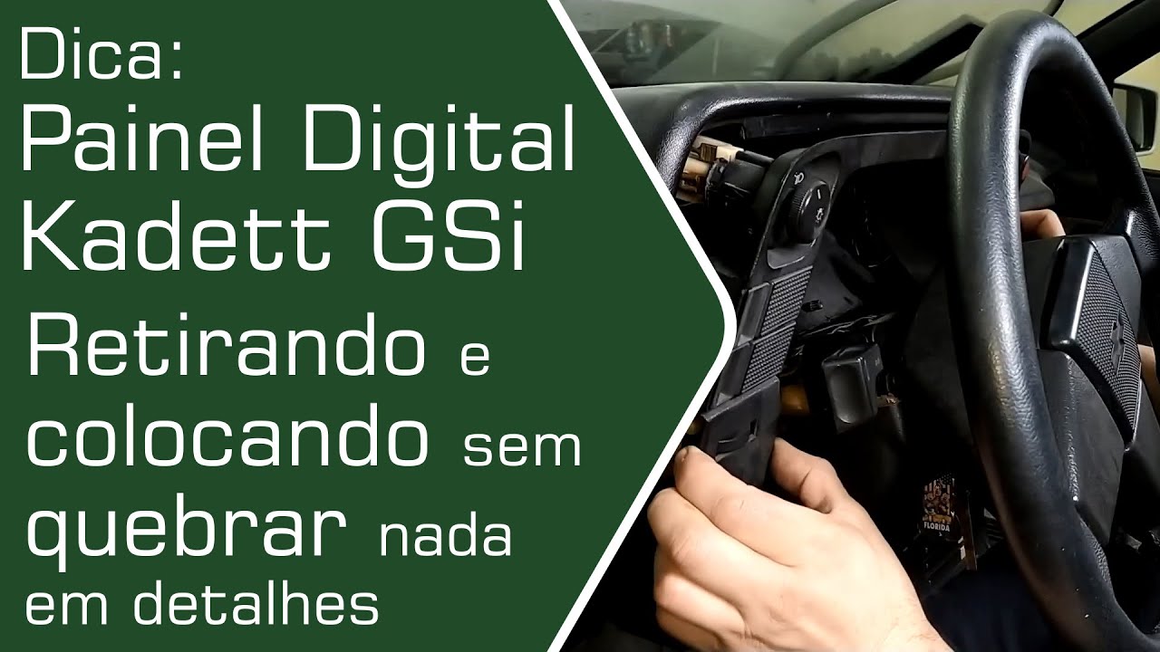 Dica: Painel digital do Kadett GSi, Retirar e colocar sem quebrar nada em detalhes - Black Hill Auto