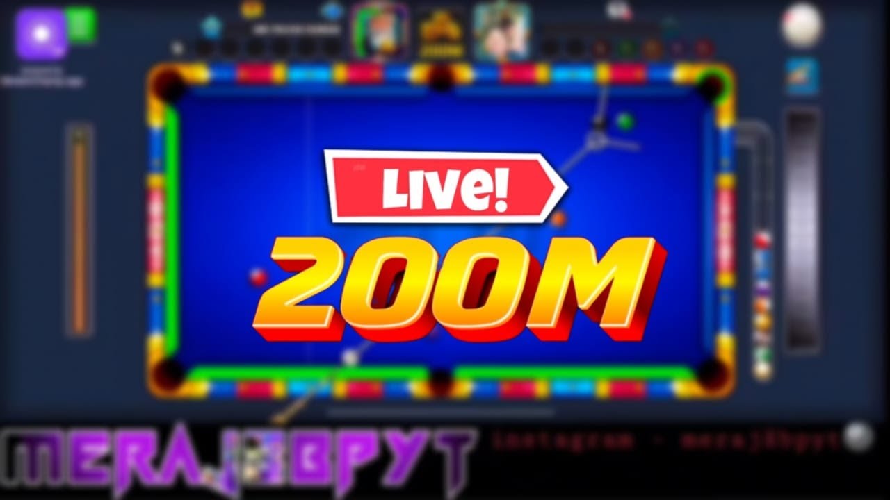 8Ball Pool Live 🔴 || Osaka 200M 👊