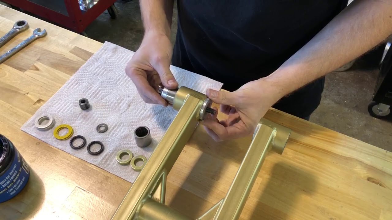 How-To Install Swingarm Pivot Bearings - quick easy tool  Atv Motorcycle 3 wheeler BVC Racing