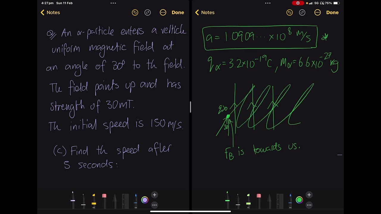 Module 6 Electromagnetism Set3 Q9 c2 Charged particles in uniform magnetic fields