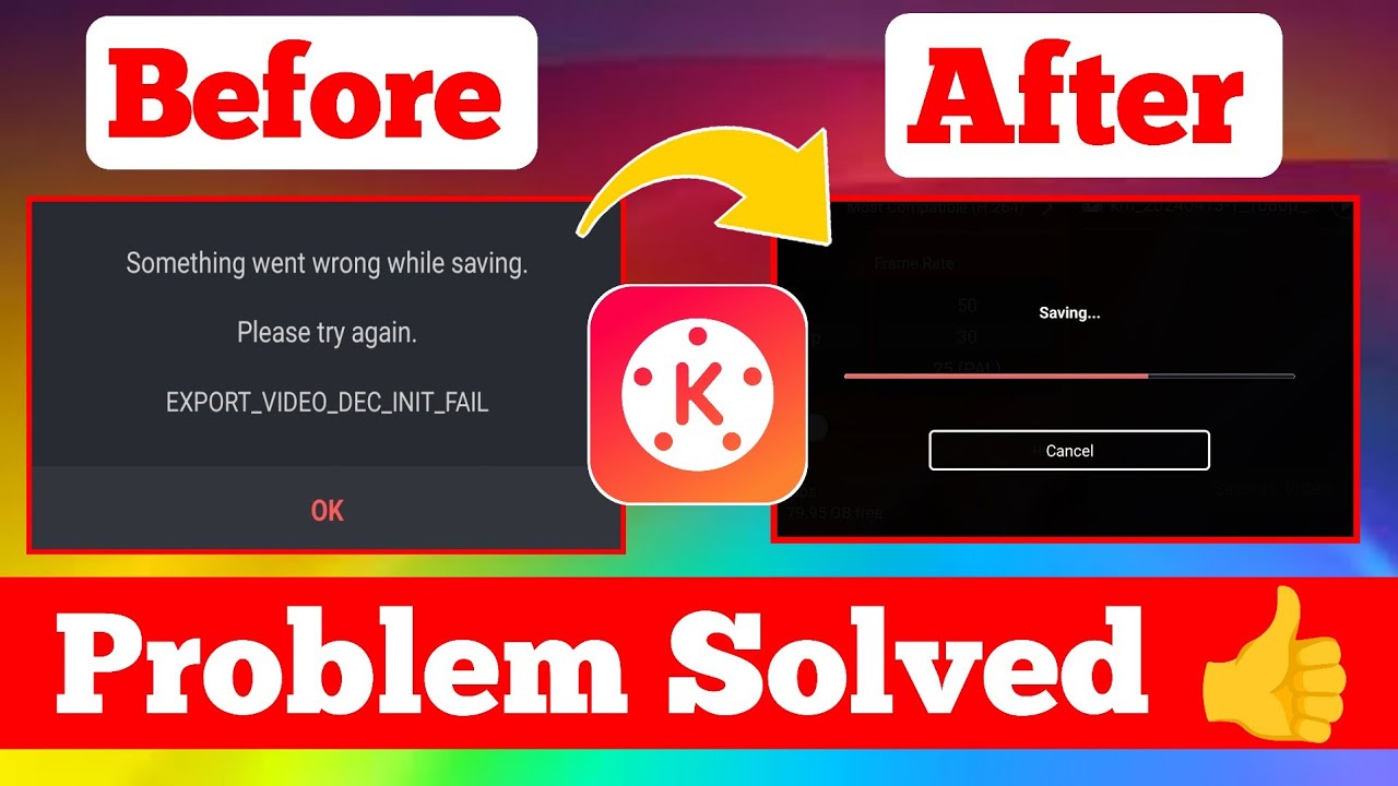 📣101% Solve:- Something Went Wrong When Saving on Kinemaster | Kinemaster Exporting Problem Solved