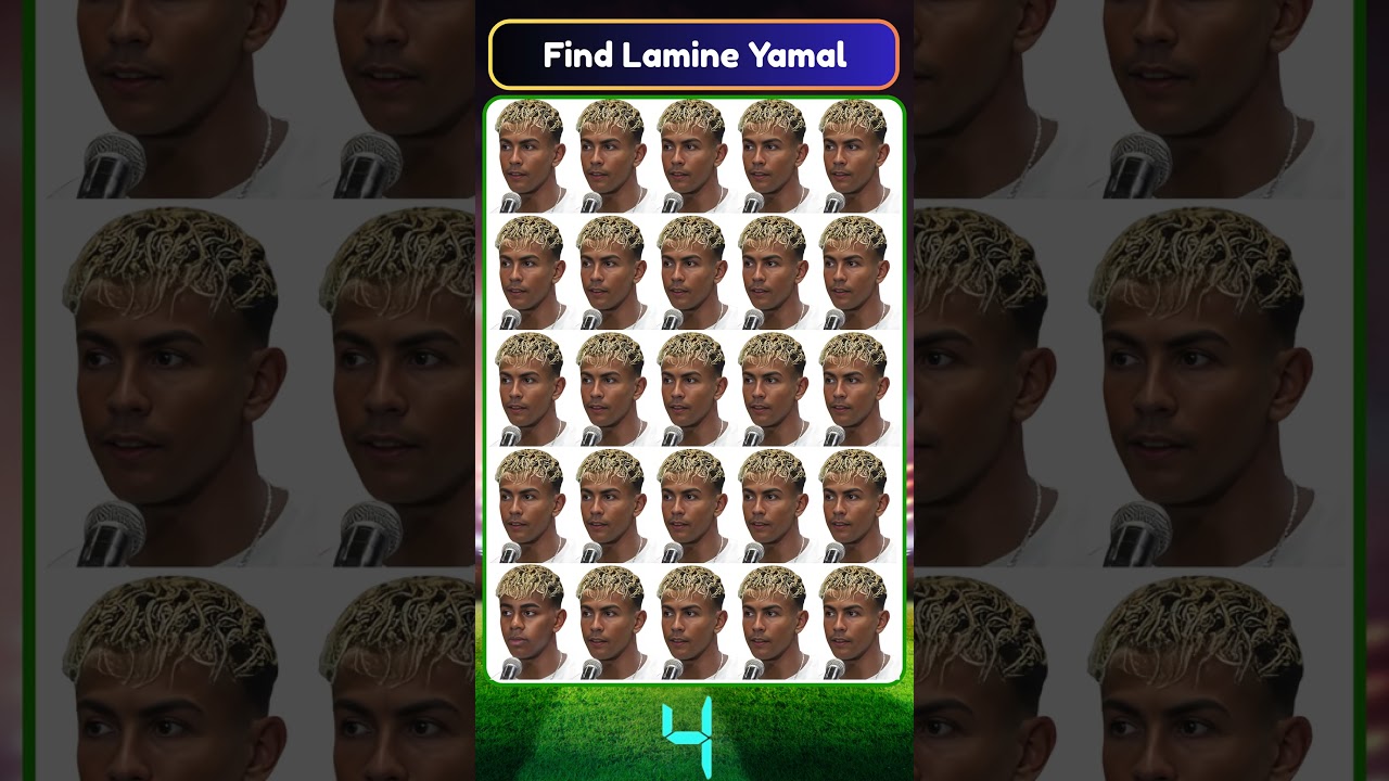 Find Cristiano Ronaldo , Lamine Yamal & Kylian Mbapp&eacute; ? #quiz #football #cristianoronaldo #sports