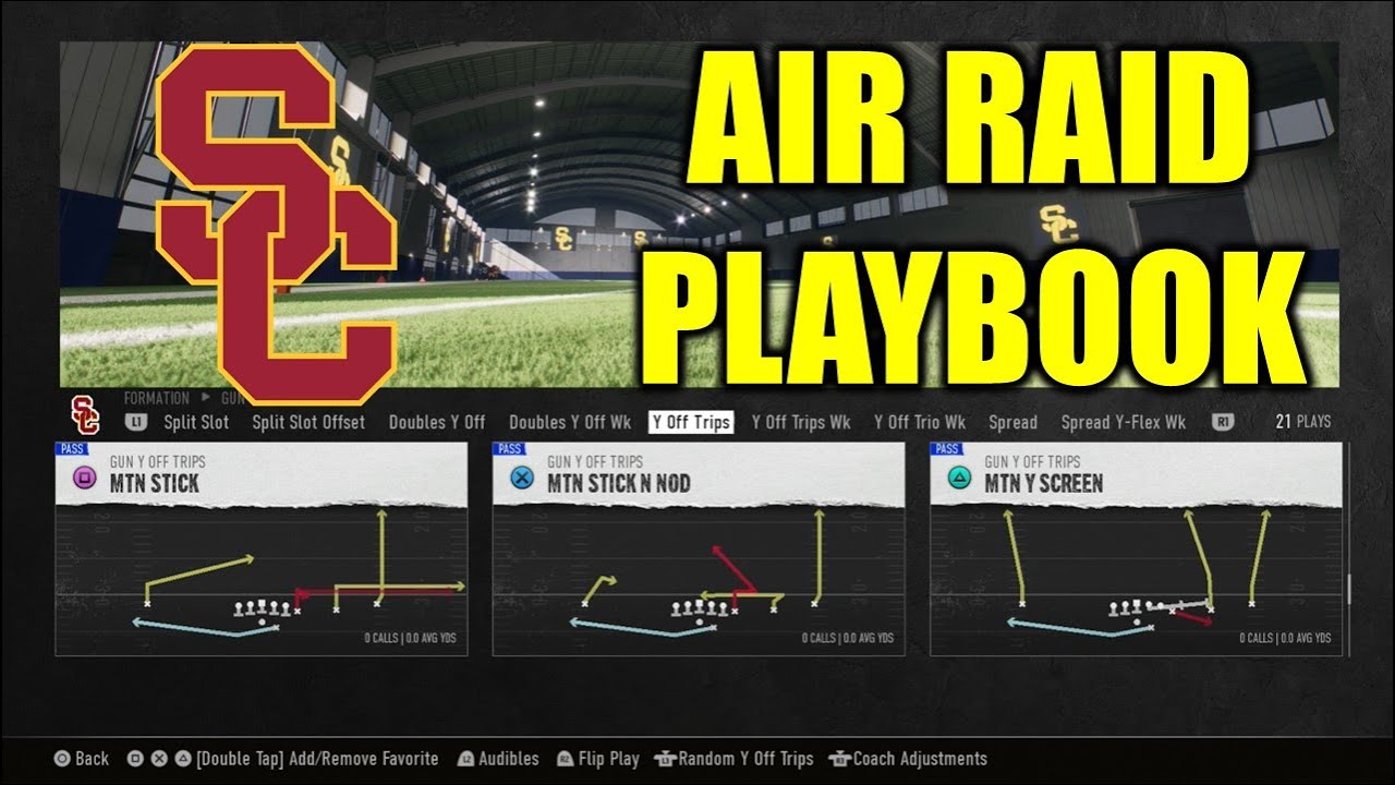 USC Air Raid Playbook Guide | College Football 25