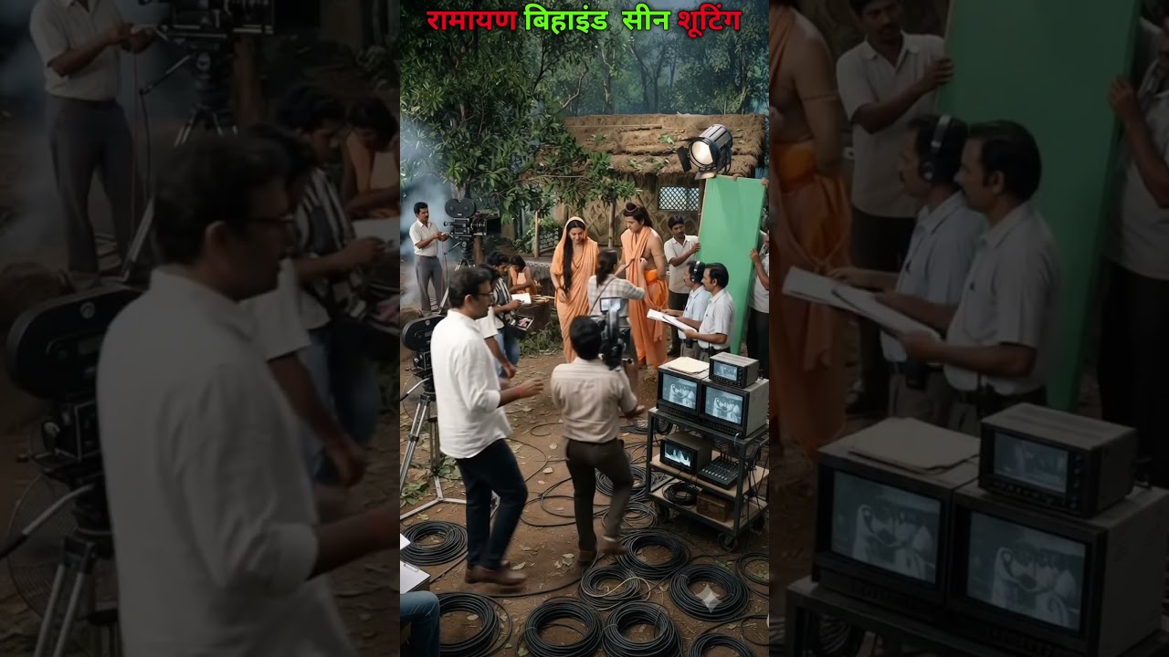 behind the screen shooting #BTS #shooting #ai #aishorts #ramayan