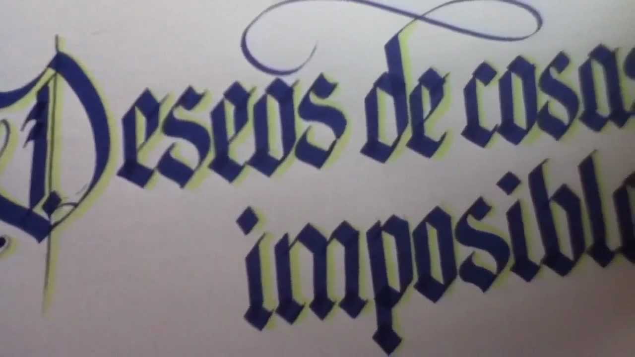 Caligrafia el caligrafo - gótica