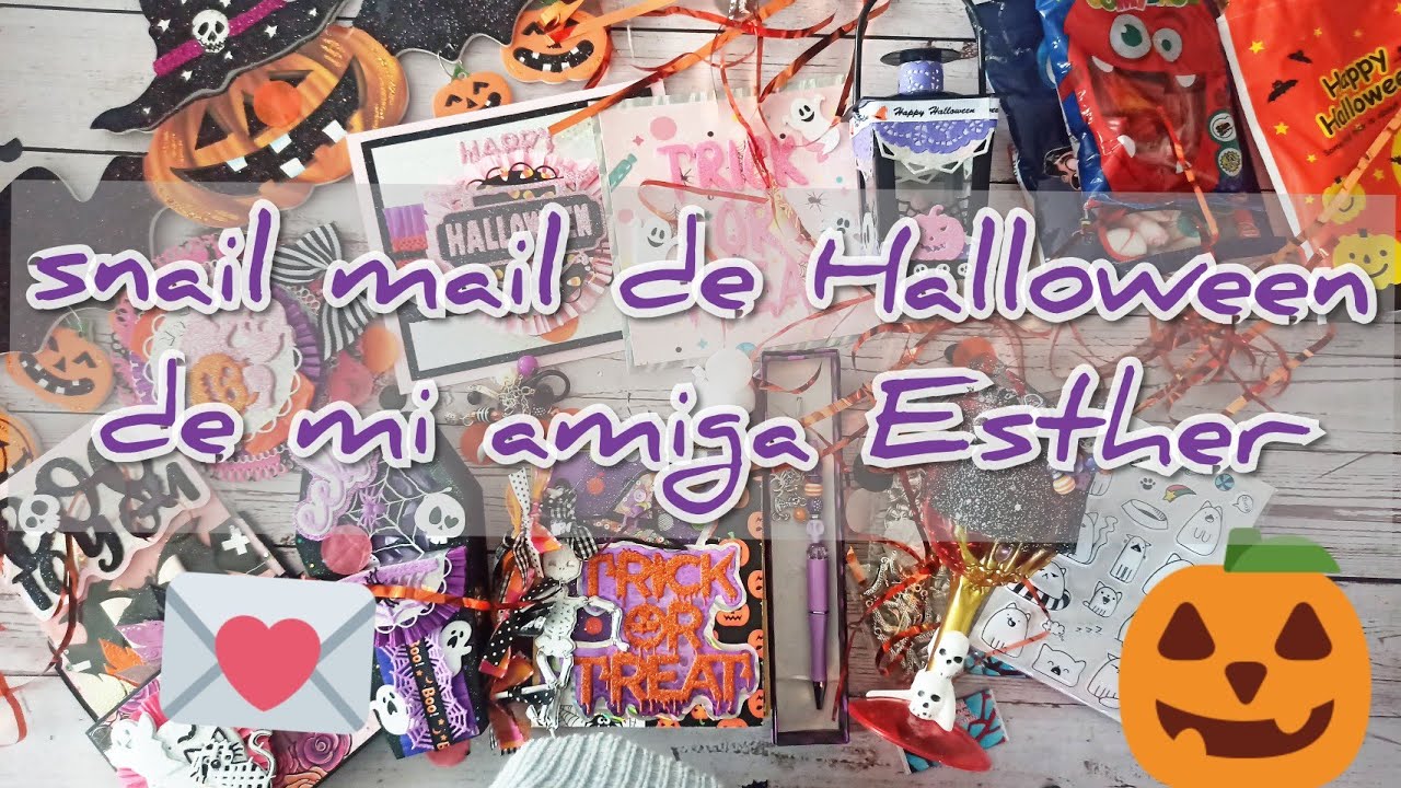 correo bonito de mi amiga esther, @nubedepapel3706 , sin palabras!!! #snailmail #halloween #scrapbook