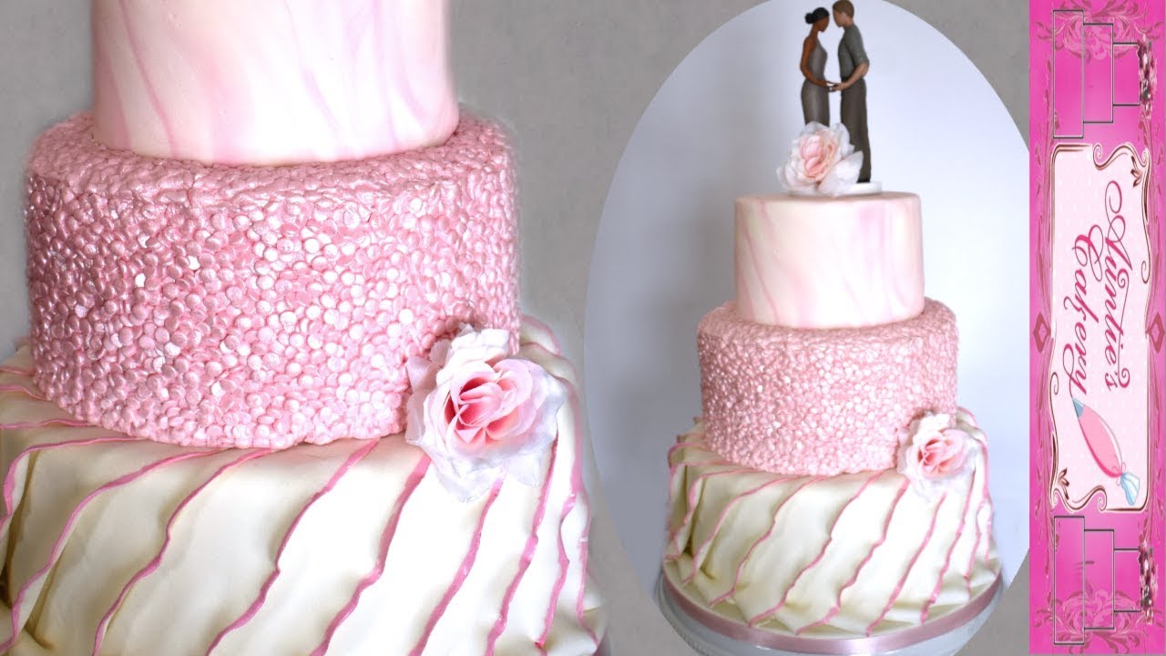 Perfectly Pink Wedding Cake