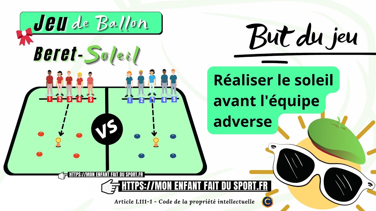 Règle du jeu du BERET SOLEIL  jeux de ballons sportifs pour enfants