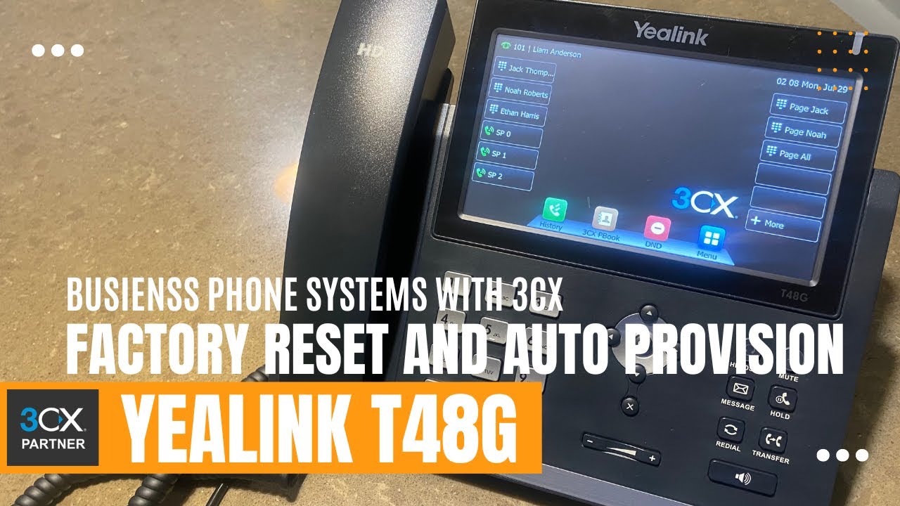 YEALINK T48G FACTORY RESET | 3CX AUTO PROVISION DEMO
