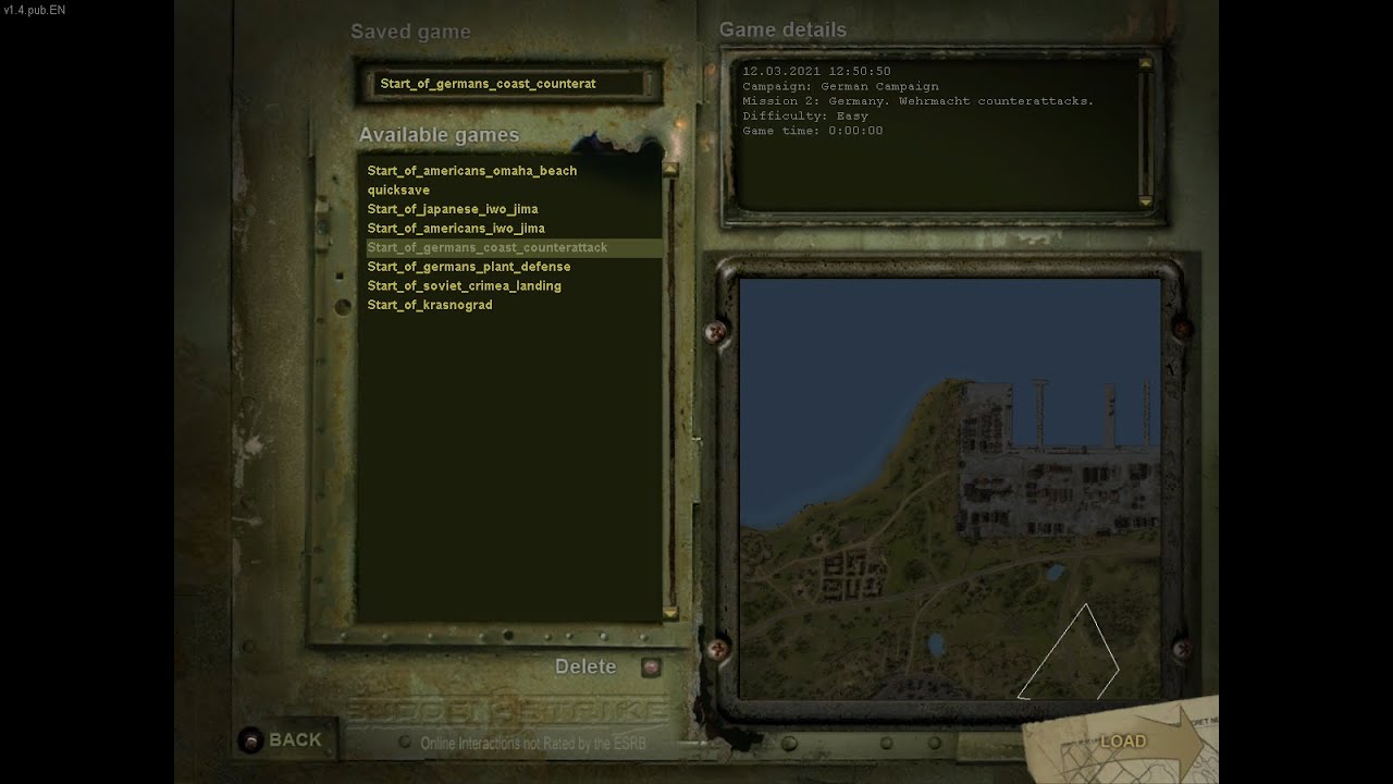 Sudden strike 3: Arms for Victory-Start of germans coast counterattack.