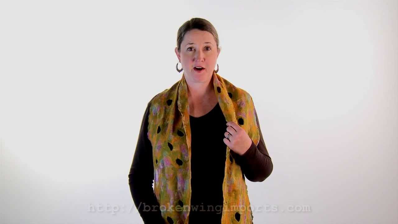Nuno Felted Silk Sari Hole Scarf