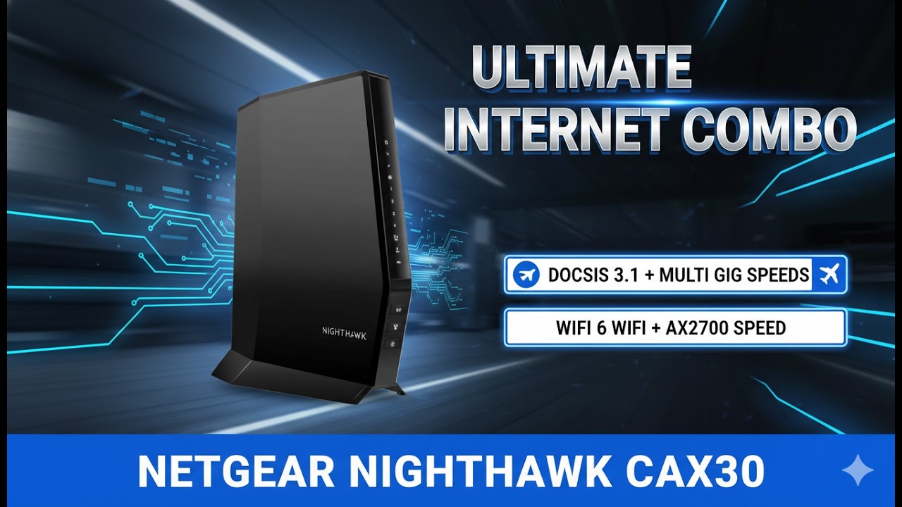 NETGEAR Nighthawk CAX30 Review | DOCSIS 3.1 Wi‑Fi 6 Modem Router Combo