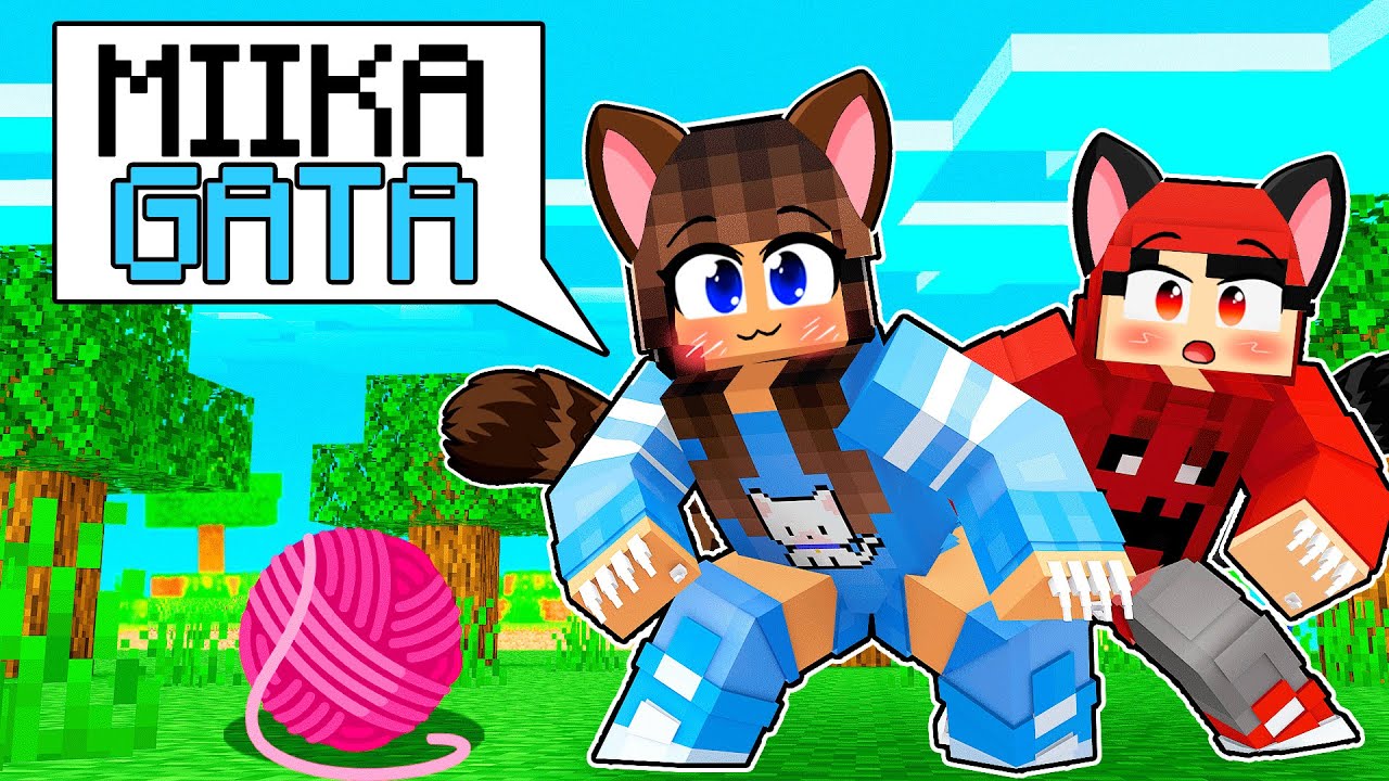 Virei a MIIKA GATA por 24 HORAS no Minecraft ◂Miika▸