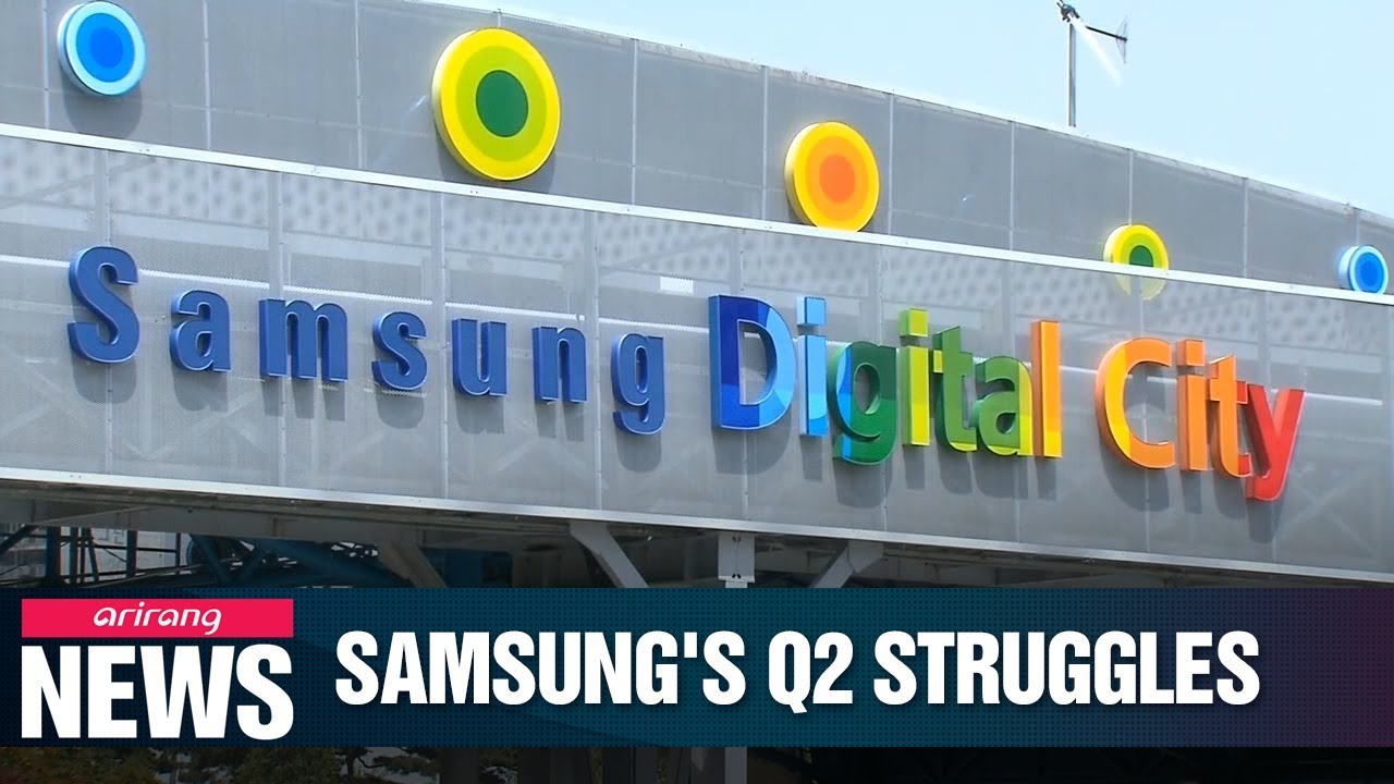 Samsung Electronics' Q2 earnings fall by more than fifty percent on weak memory chips