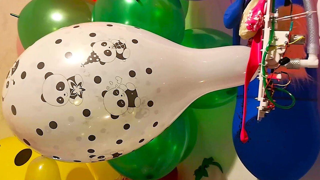 DIY Balloon machine tries to fill Room but Accidents Happen...