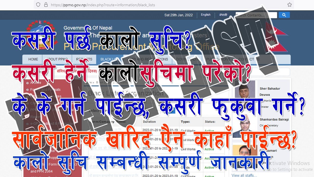 About Black List | कालो सुचि