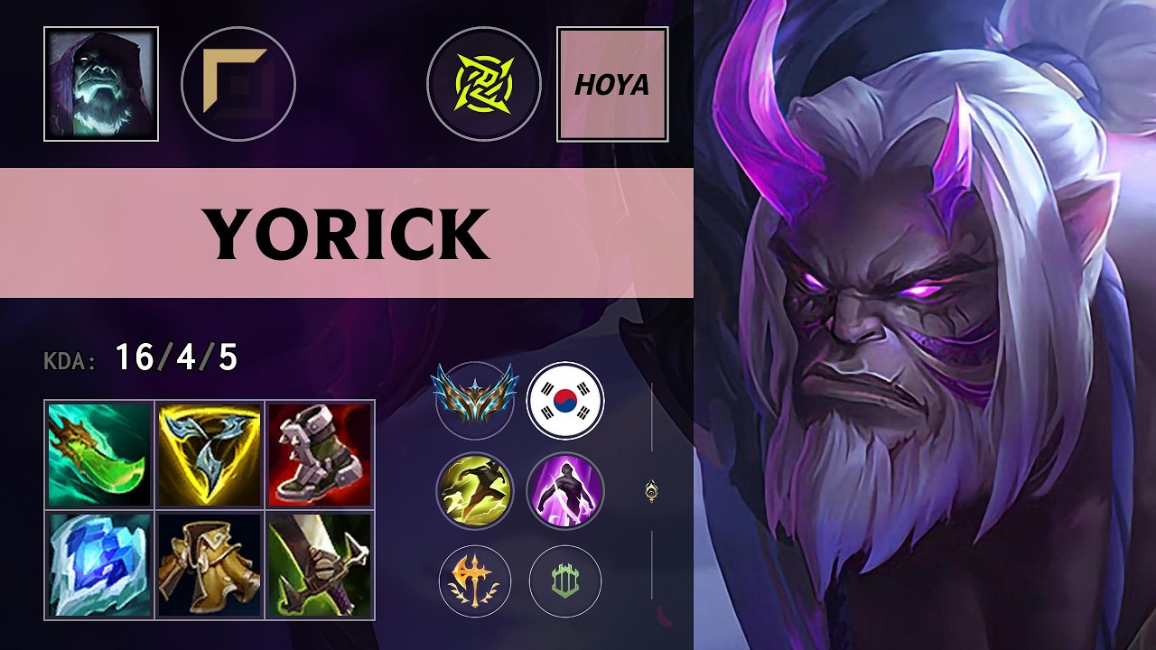 (NIP Hoya) Yorick Top vs Irelia - KR Challenger Patch 26.14