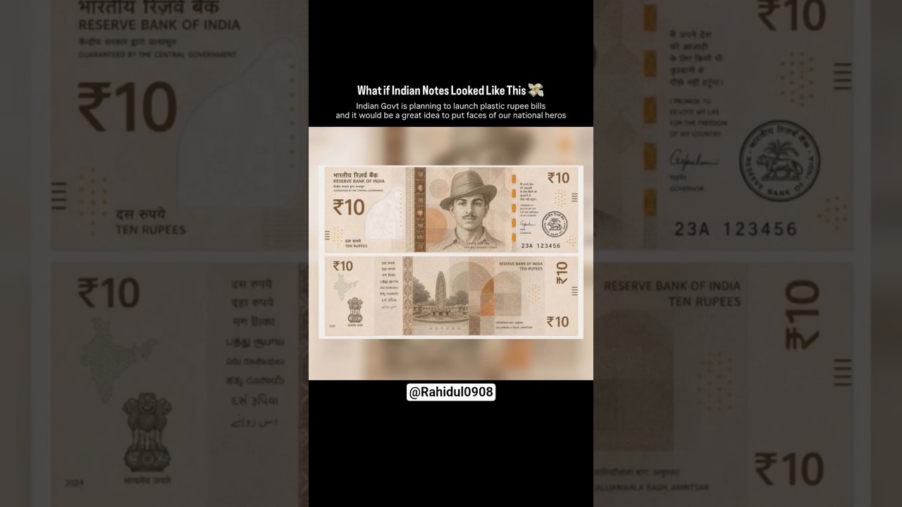 What If Indian Currency Looked Like This? 🇮🇳 | Plastic Notes Concept
