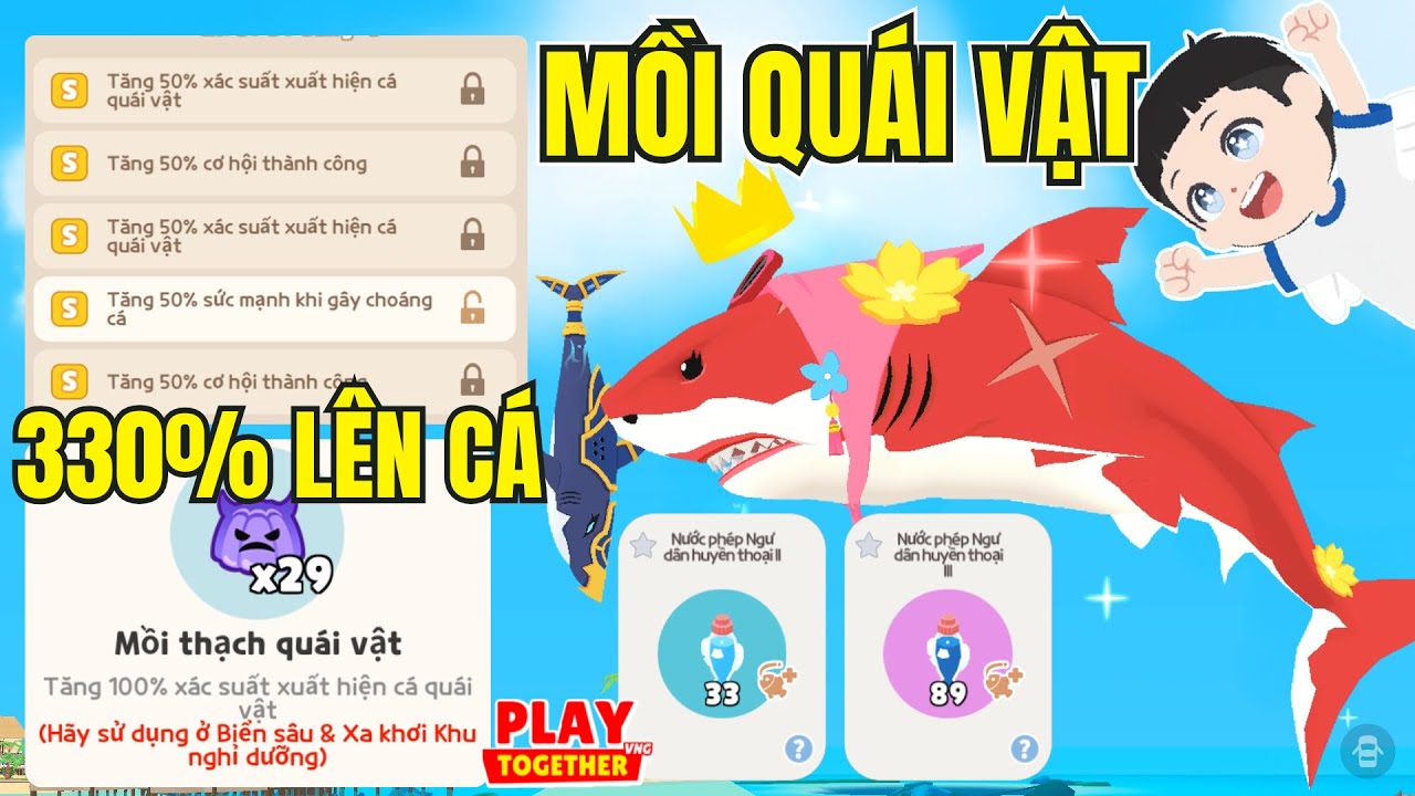 Toan Yolo Sử Dụng 29 Mồi Thạch Quái Vật Và Nước Phép Ngư Dân Nhận Cá Mập Đỏ 