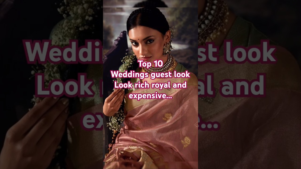 #look royal and expensive#wedding guest lookbook#viral#subscribe#saree#hairstyle2025||catalog by MS