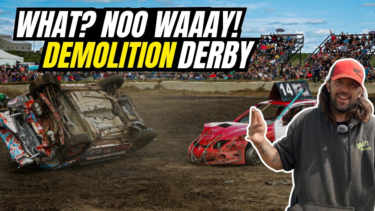 These Guys are Insane! We Headed to Our Very First Demolition Derby!