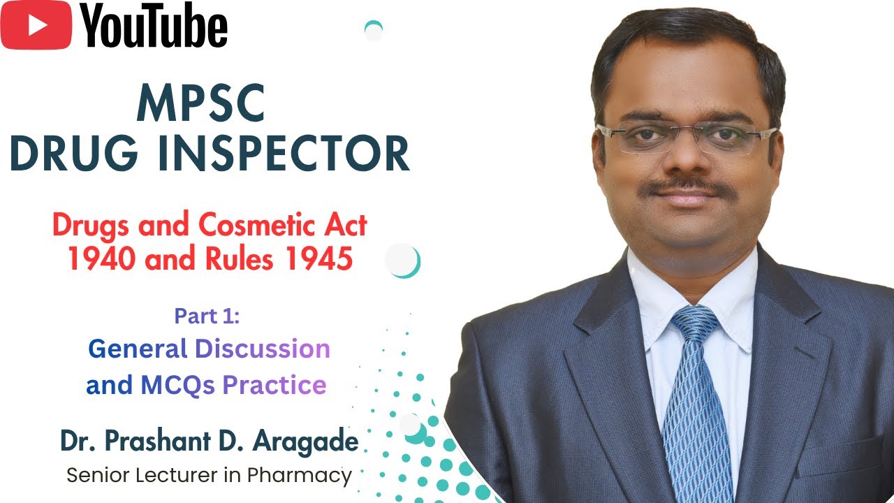 MPSC Drug Inspector 2026 | Drugs & Cosmetics Act 1940 + Important MCQs | Live Session for DI Exam