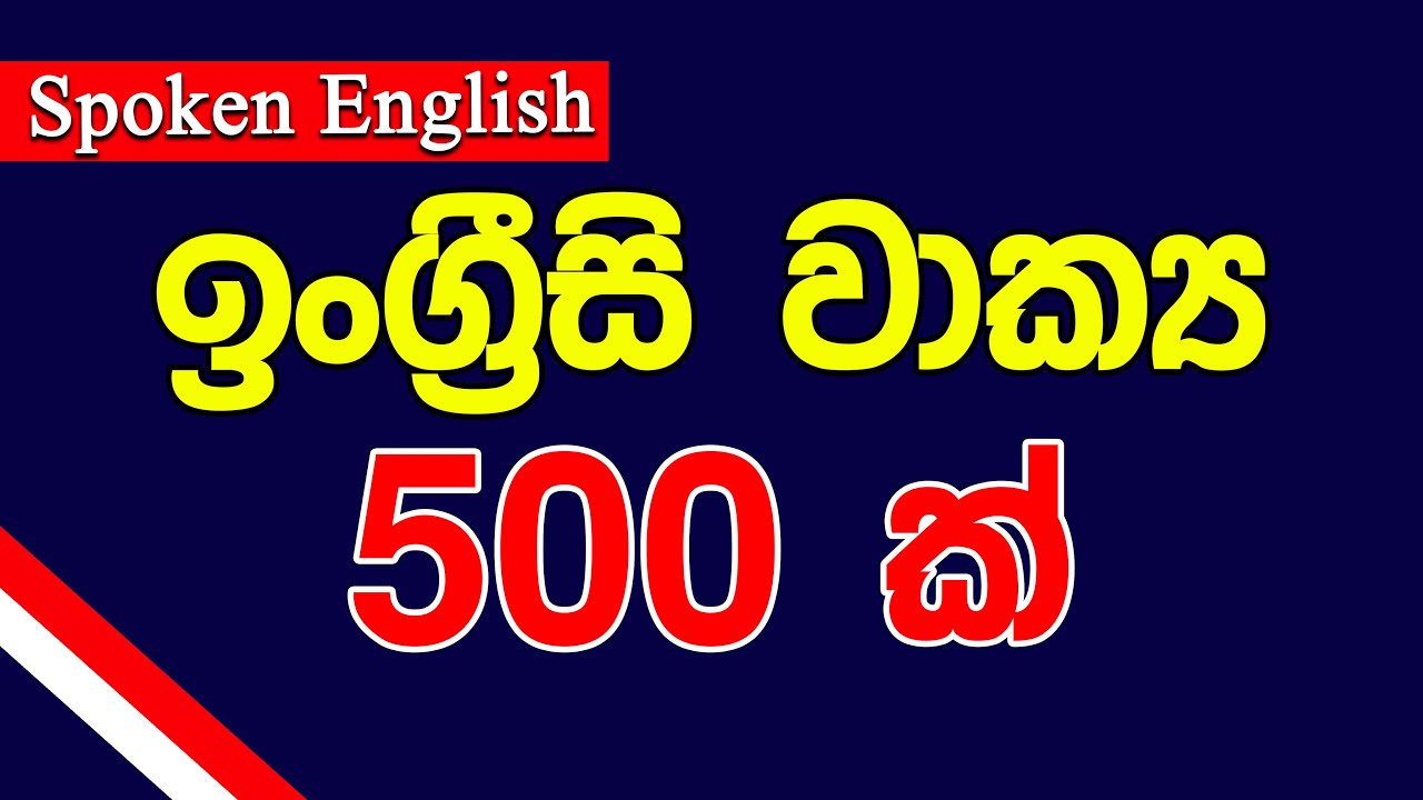 ඉංග්‍රීසි වාක්‍ය 500ක් | නින්දට යන විට සවන් දෙන්න | සරල ඉංග්‍රීසි වාක්‍ය | 😍😮 ( 500 )