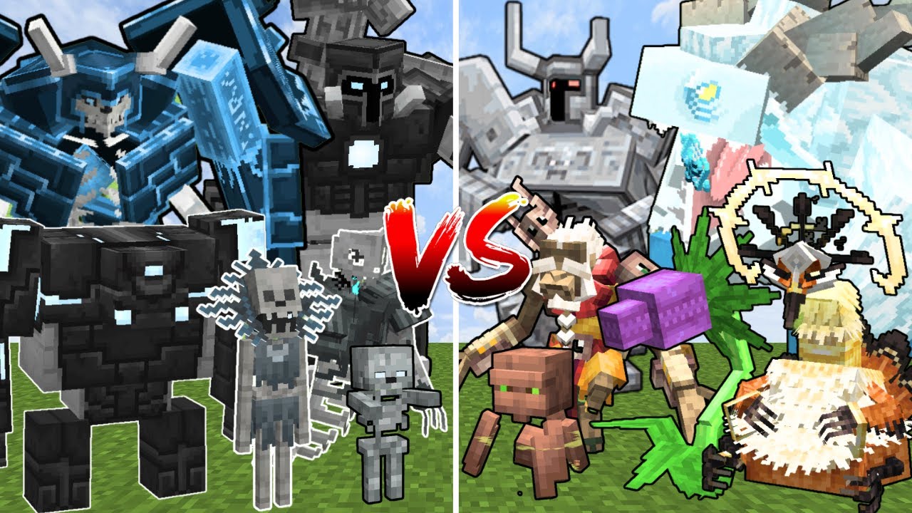 ALL MOWZIE'S MOBS vs ALL EEEAB's MOBS | Minecraft Mob Battle