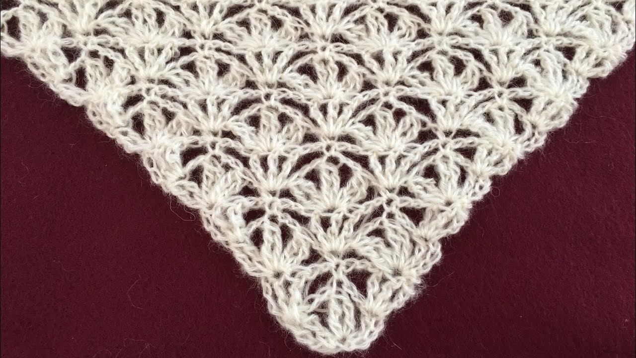 Crochet lace shawl by Valentina (how to crochet lace shawl)