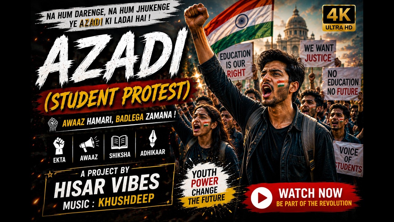 Azadi (Student Protest) | Official Music Video | A Project by Hisar Vibes