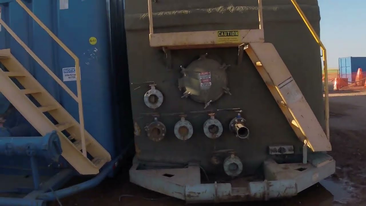 Oilfield work filling freshwater tanks