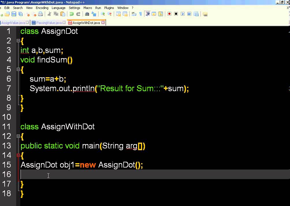 Java in Hindi (Use of Dot operator )