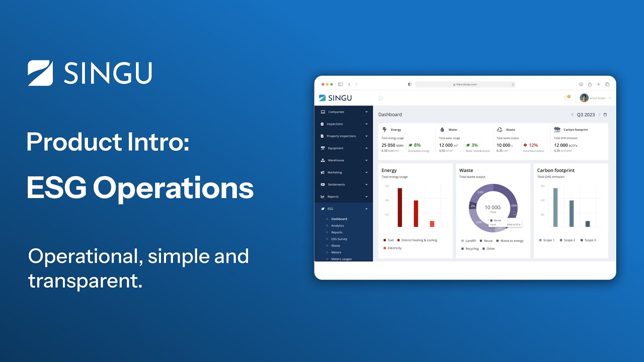 ESG Operations - Product Intro | SINGU