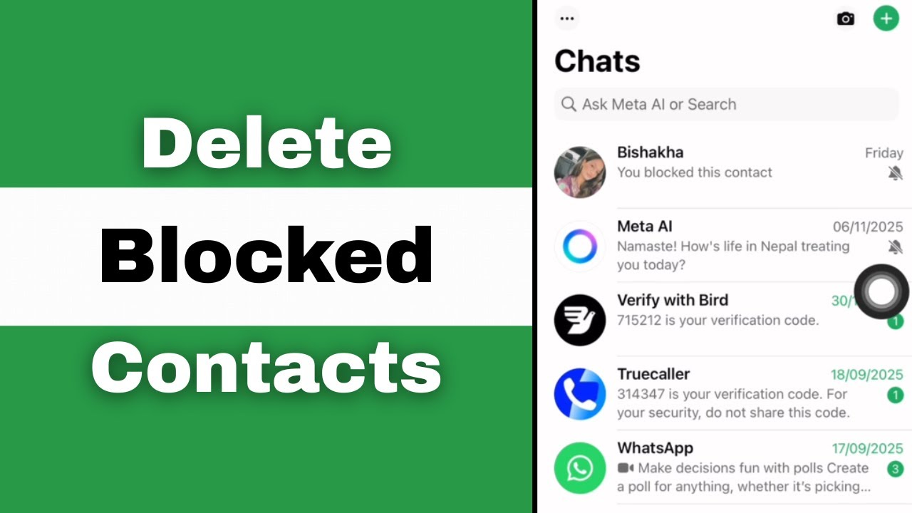 How to Delete Blocked Contacts on WhatsApp !