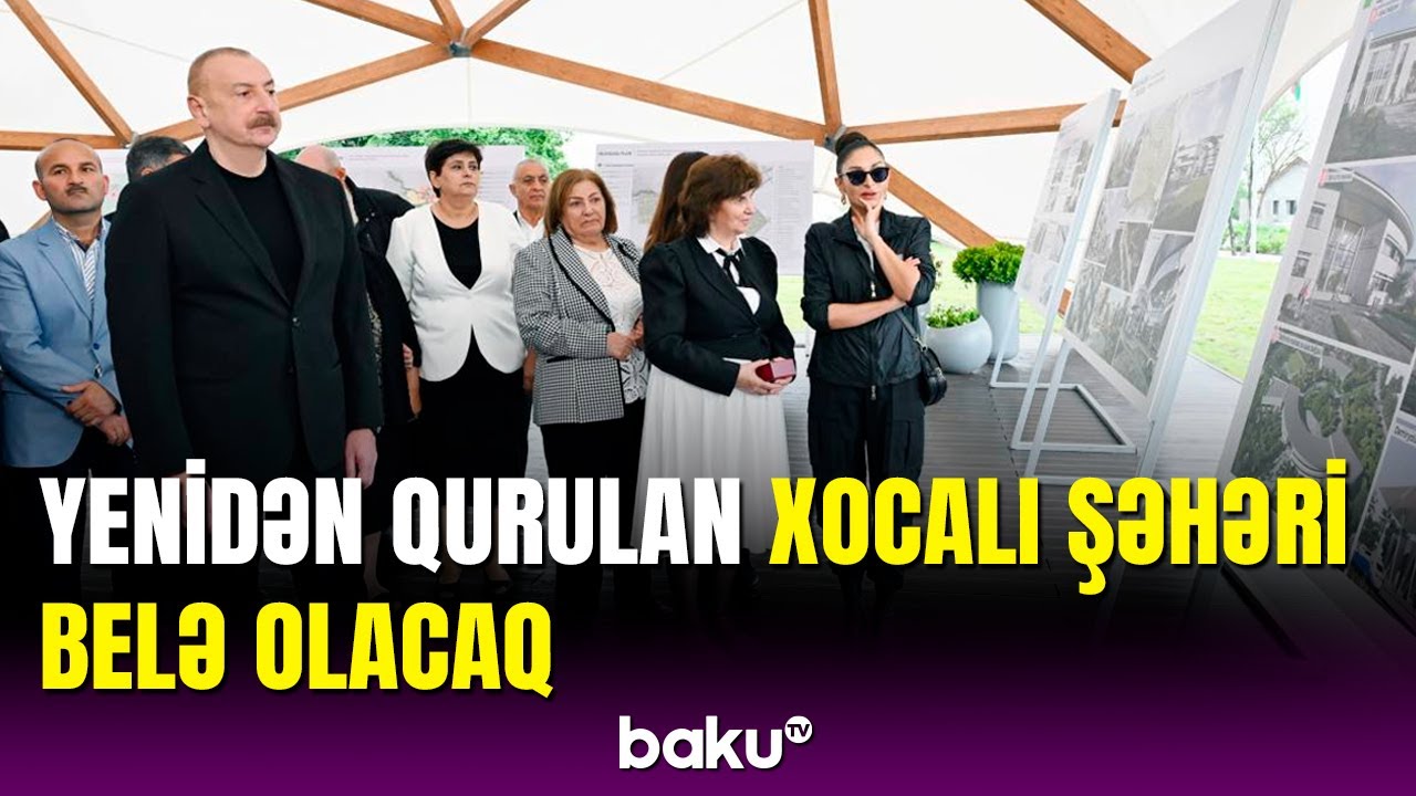 Prezident və birinci xanım Xocalı şəhərinin Baş planı ilə tanış oldu