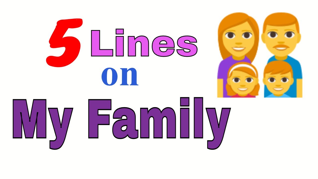 5 Lines on My Family in English for Kids