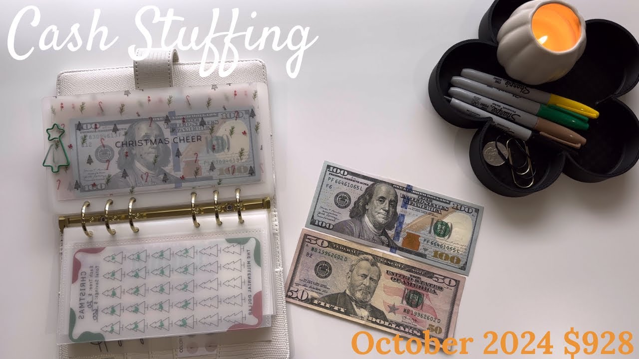 Cash Envelope Stuffing | October 2024 🧡 | New Holiday Envelopes