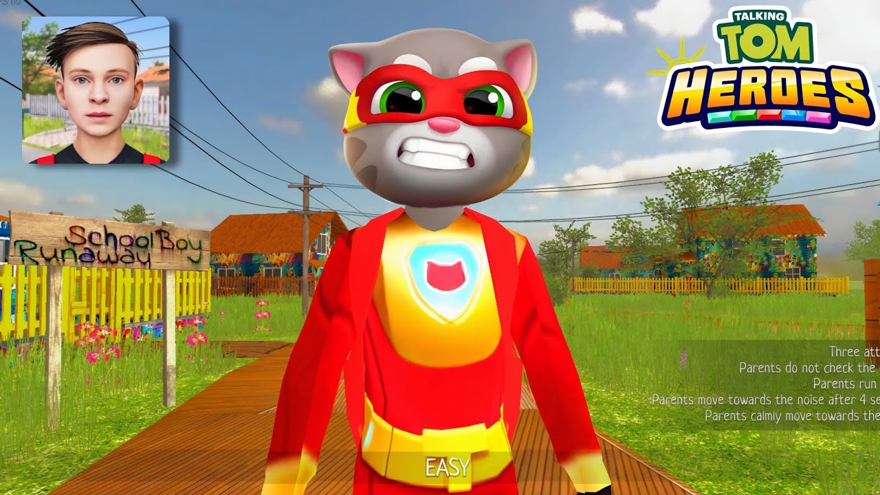 Schoolboy Runaway Talking Tom Hero Dash | Galya and Gena Tom