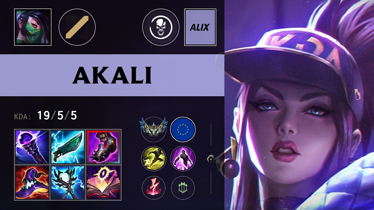 (IN5 Alix) Akali Mid vs Diana - EUW Challenger Patch 26.13