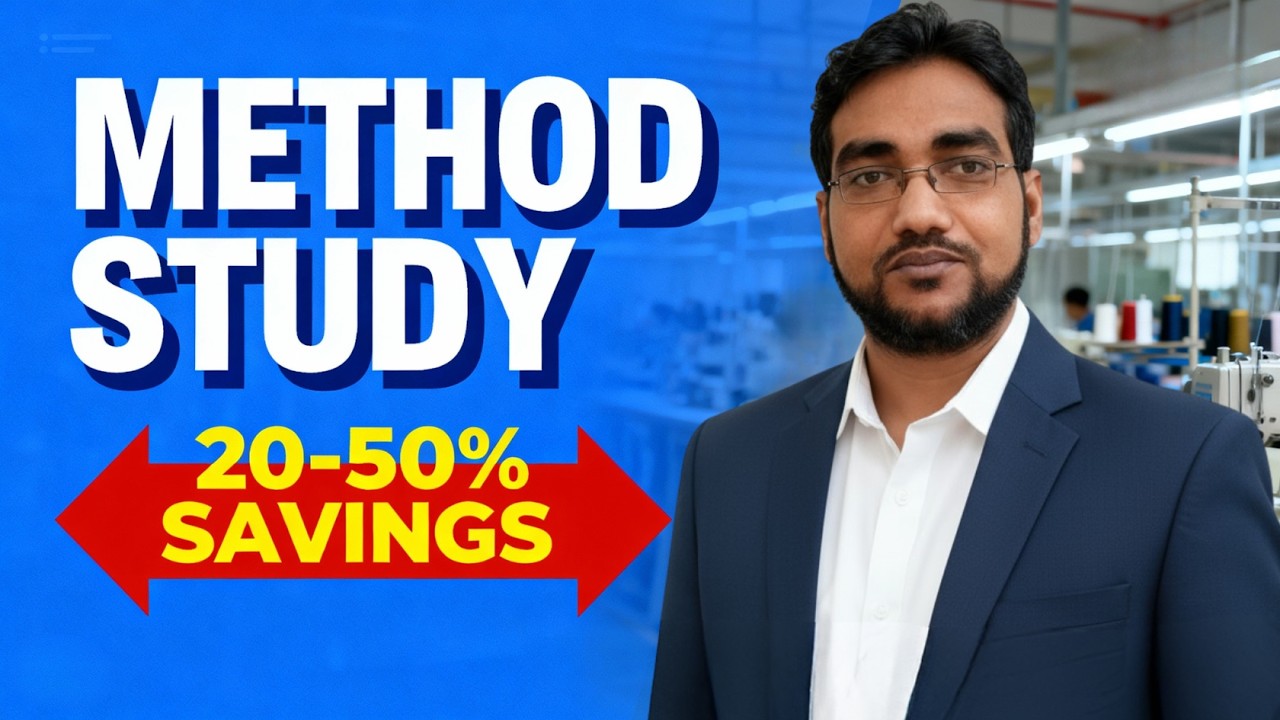 Lec 05 Part 01: How to Apply Method Study in Garments: Complete Guide for Industrial Engineers