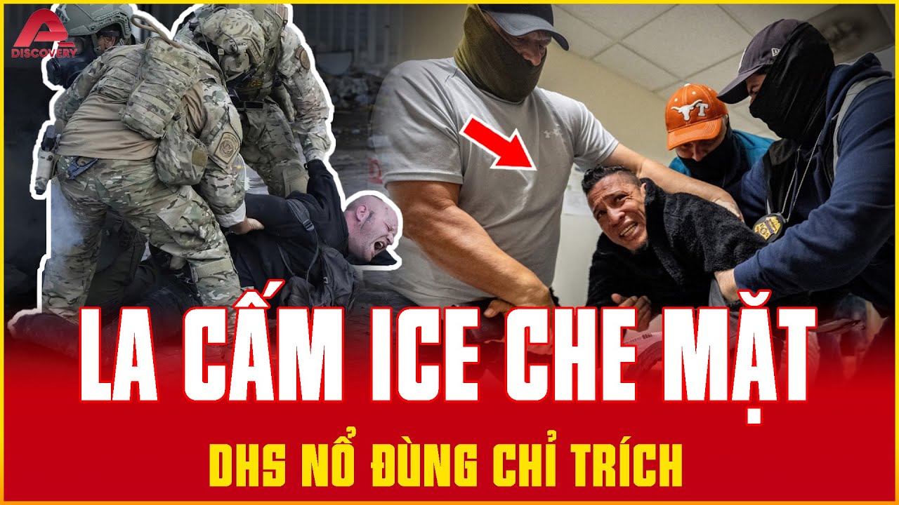 DHS NỔI ĐÓA! Los Angeles CẤM ICE ĐEO MẶT NẠ và cái kết 15 tên nhập cư lậu bị tóm ngay ngày đầu | AP