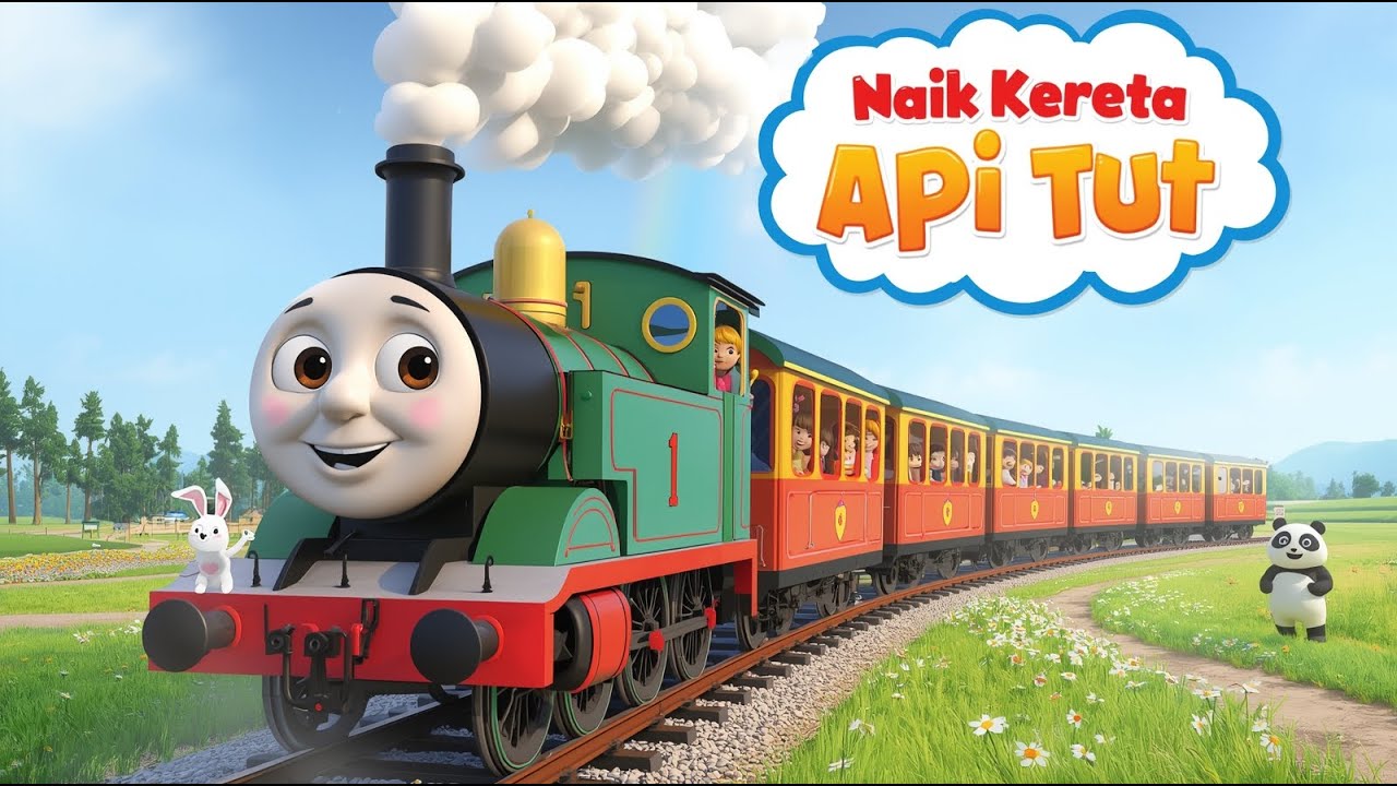 Naik Kereta Api Tut Tut | Lagu Anak 3D Ceria dan Edukatif | Kids Song Indonesia
