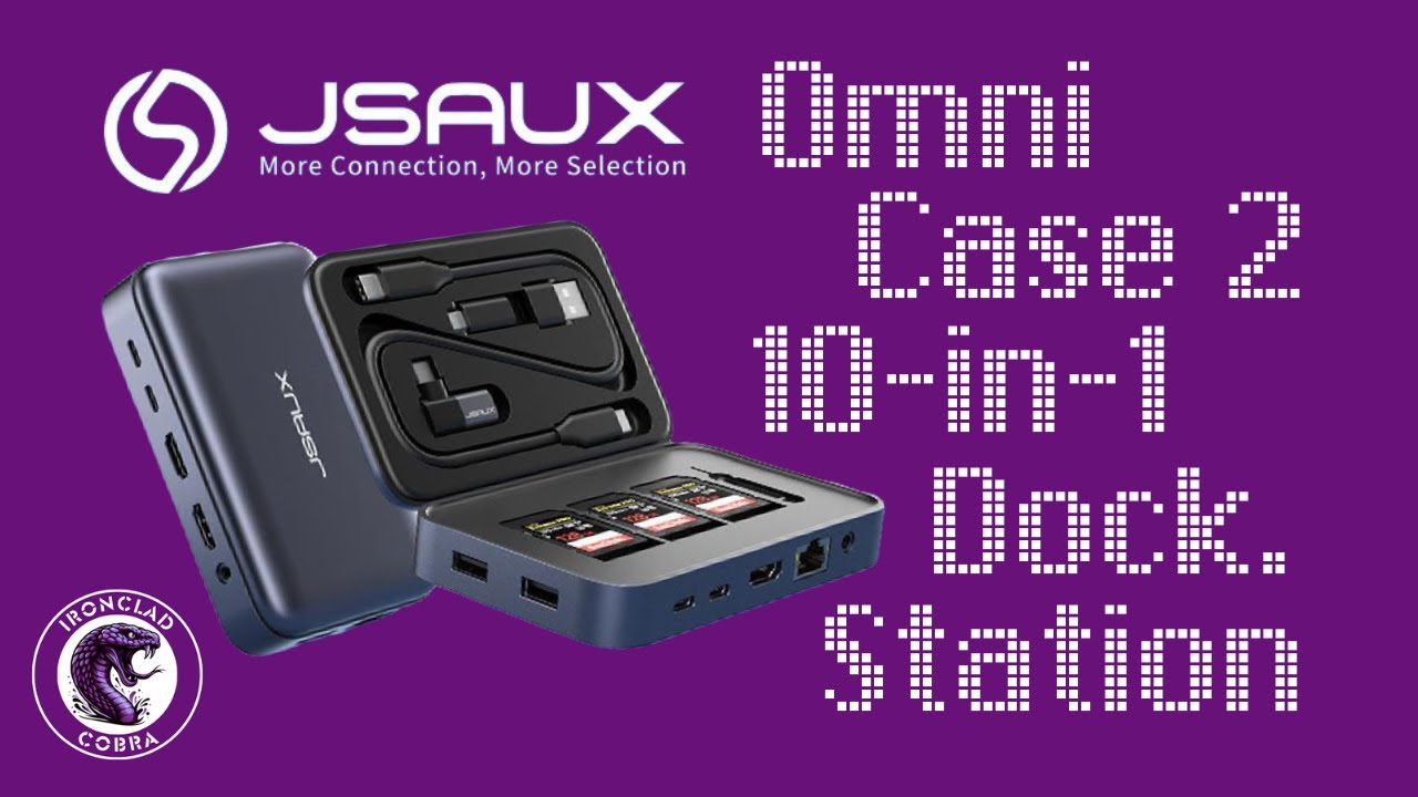 JSAUX OmniCase 2 (10-in-1) Storage Docking Station – Ultimate Kit for Gamers & Digital Nomads
