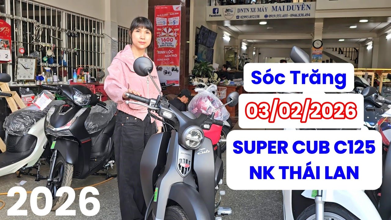 SUPER CUB C125 NK Thái Lan theo chị gái xinh đẹp về TP Sóc Trăng(cũ) ngày 03/02/26. Khải Phạm #cup 