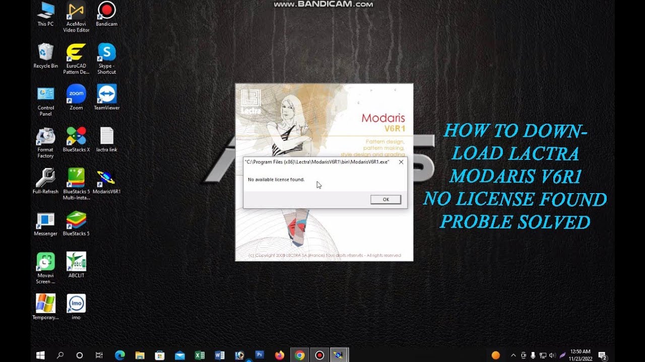 How to Download Lactra modaris v6r1 No License found Problem solved 2022..