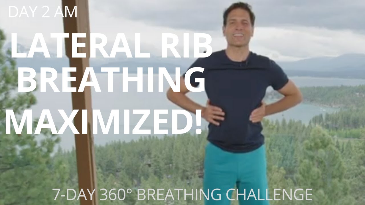 DAY 2 AM 360° Breathing 7-Day Challenge - Lateral Rib Breathing - Pilates Breathing